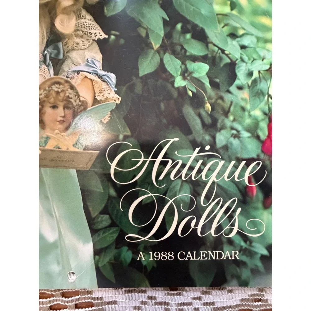 Vintage Antique Dolls Calendars 1988 1990 Marcia Creswell Current Inc Set of 2
